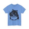 Cute Cat Eating Noodles T-shirt Cotton Tee - Image 12
